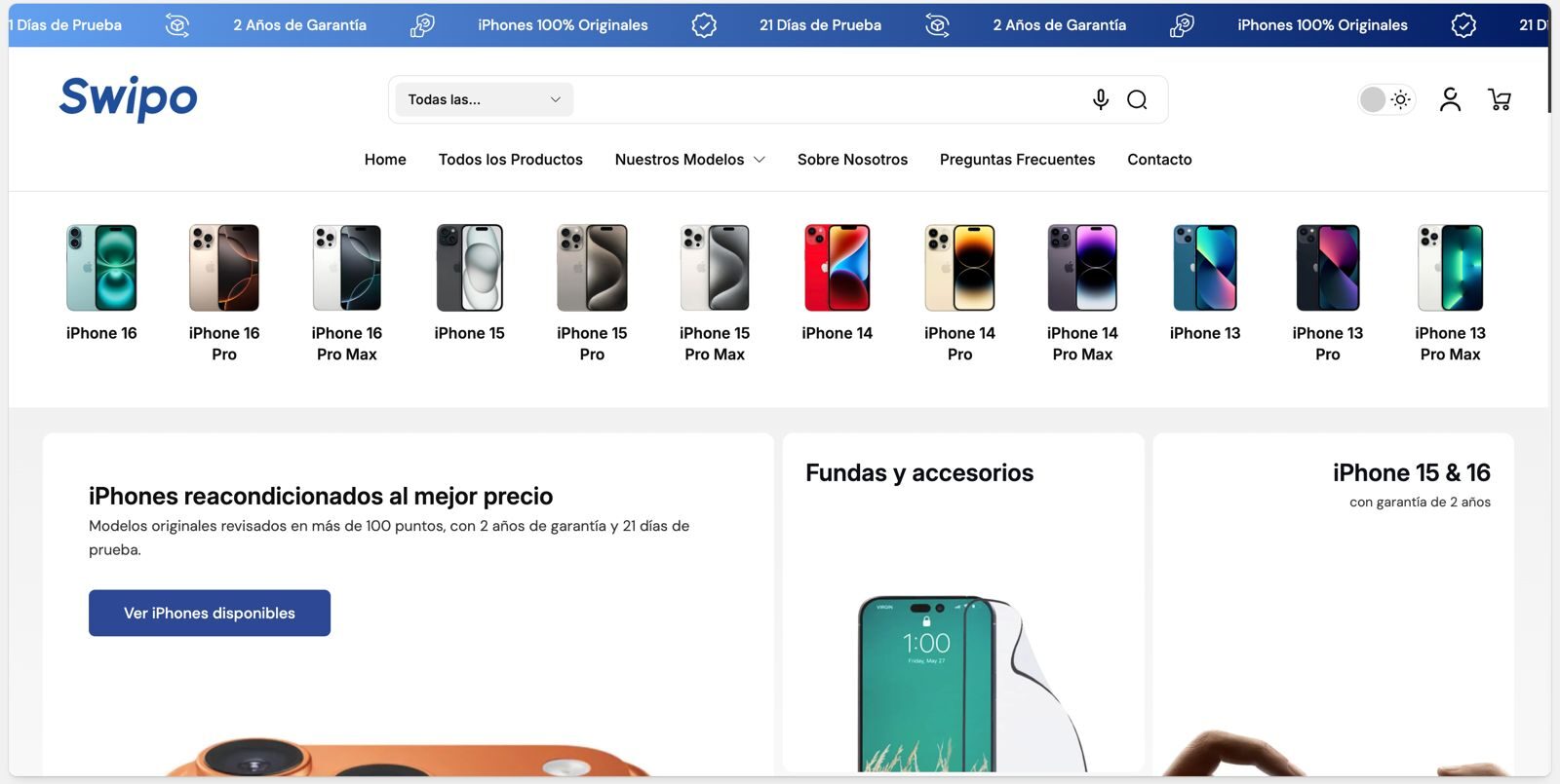 Vista previa de un proyecto Shopify
